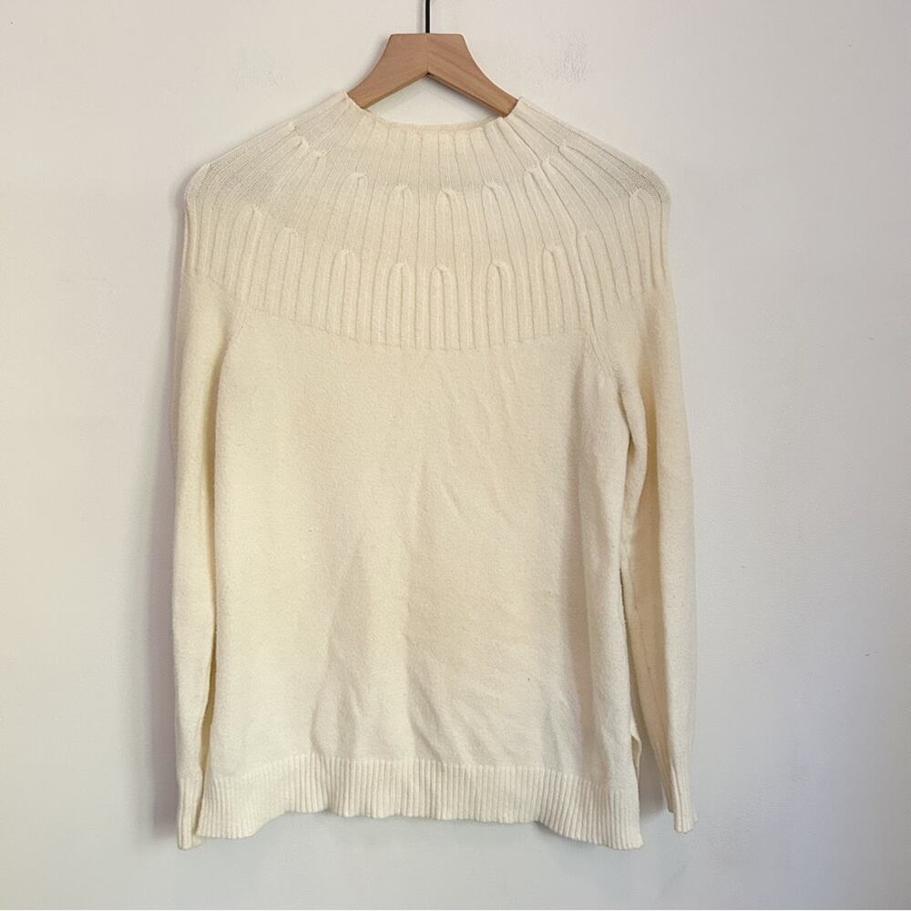 Anthropologie Welford Mock Neck Pullover Sweater Cream Size XS - Picture 2 of 7